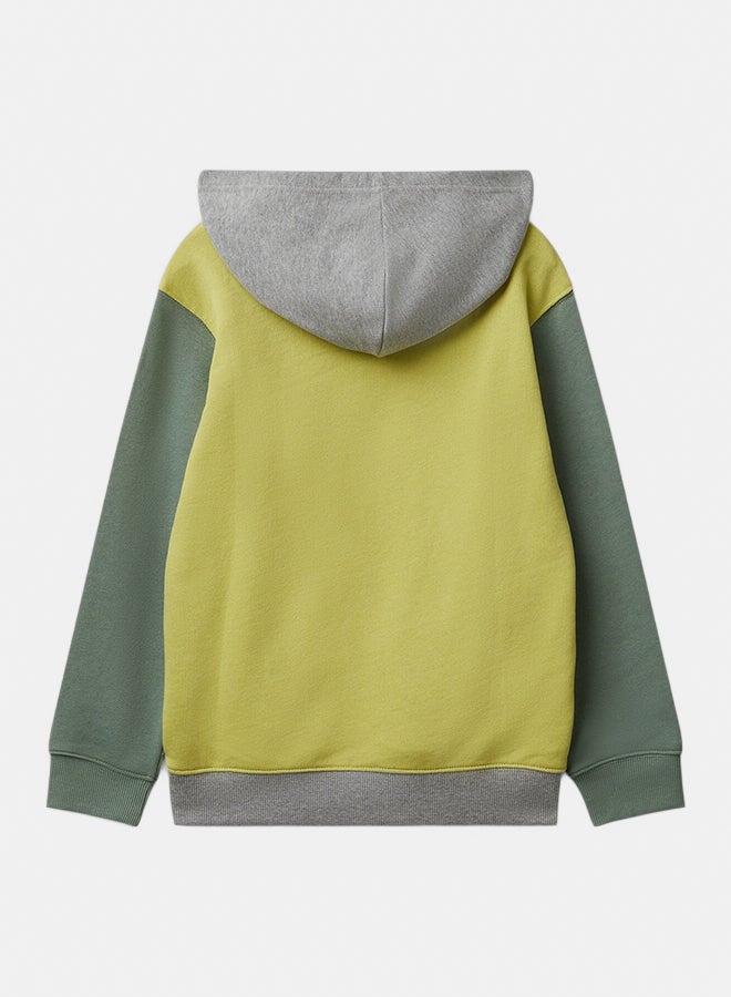 Benetton Boys Cotton hoodie with logo print - Image 3