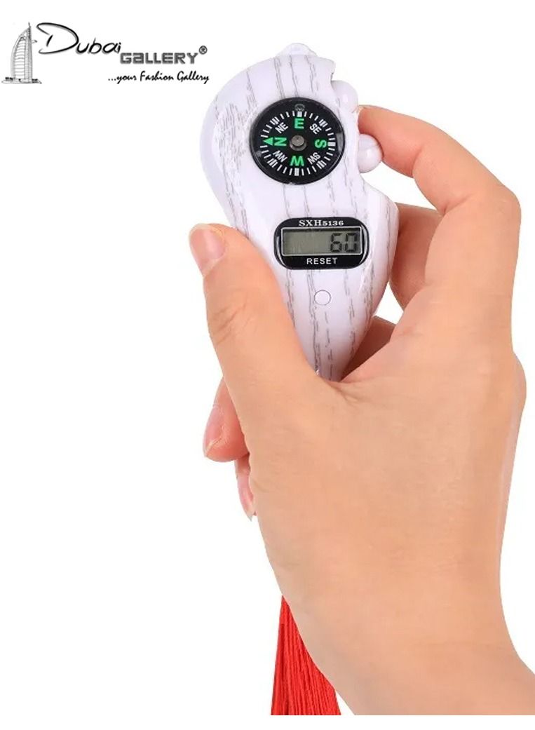 DubaiGallery ISLAM Portable Compass Tasbih Digital Muslim Hand Tasbeeh Hand Prayer Bead with Compass. Electronic Rosary. Prayer Counter  - Image 1