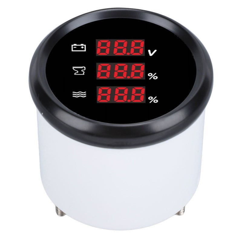 Digital Sewage Water Level Voltage Gauge 52mm IP67 Waterproof Fog Resistant - Red Backlight Multifunctional Voltmeter for Marine Vehicles - Image 5