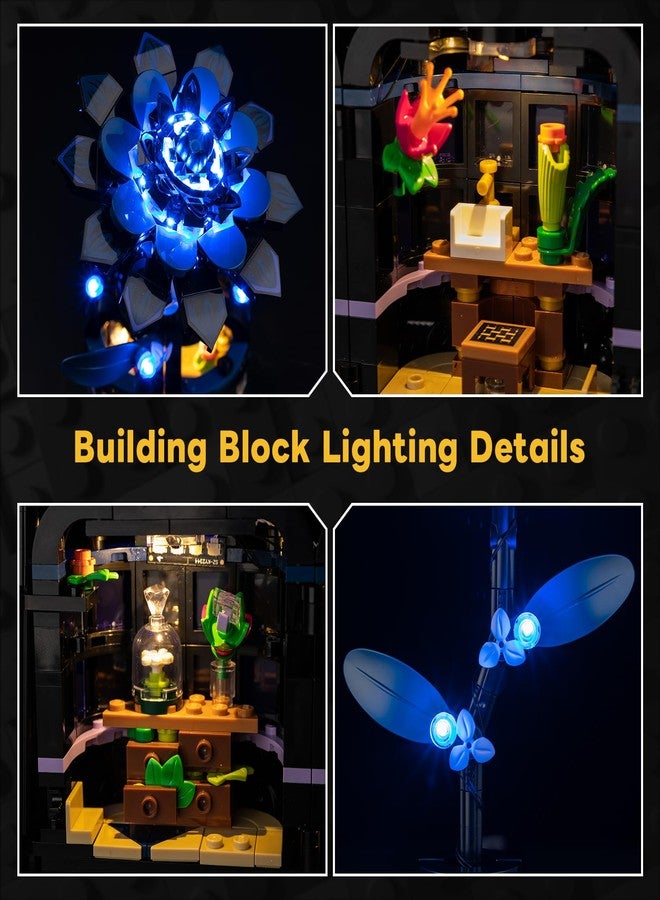 Kyglaring طقم إضاءة Kyglaring متوافق مع مكعبات بناء Lego Wednesday Black Dahlia Flower 76784، مزود بتحكم باللمس وخاصية التعتيم، الإضاءة فقط، لا يشمل الطقم النموذجي، إصدار يعمل باللمس - Image 4