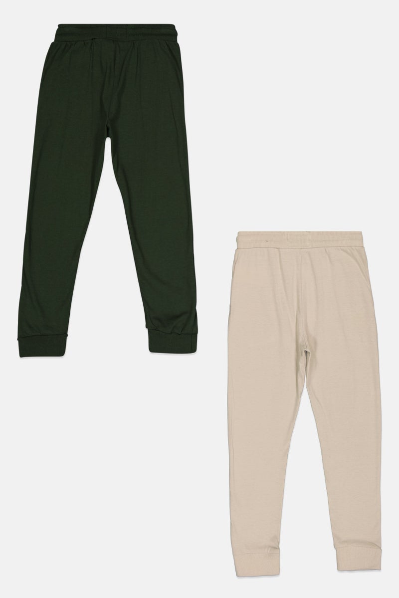 Fudo سروال جوجر للأطفال الأولاد 3 قطع بشعار العلامة التجارية، متعدد الألوان - Image 2