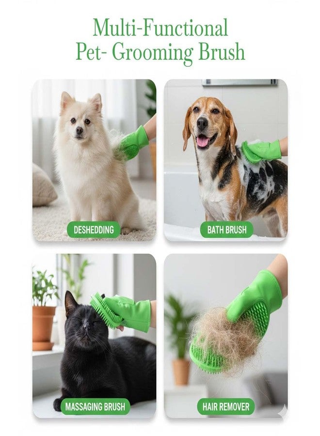 Pets Empire 3-in-1 Dog & Cat Grooming Combo - Self-Cleaning Slicker Brush, Silicone Bath Brush & Deshedding Glove | Pet Grooming Kit for All Breeds & Fur Types - Image 5