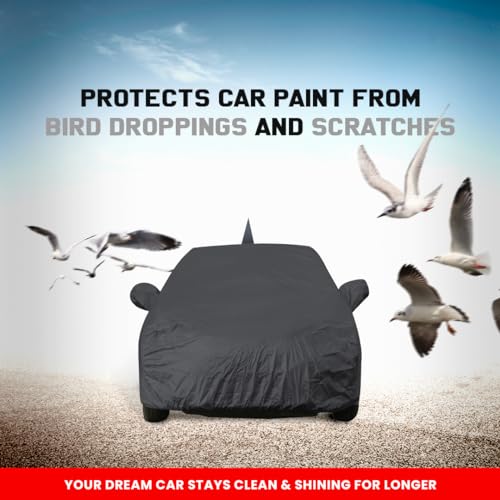 Autofact Ecosport Dustproof Car Cover with Mirror & Antenna Pockets, Grey Color, Taffeta Polyster,Triple Stitched, Compatible with Ford Ecosport Car Cover (2013 to 2022), Ecosport Car Accessories - Image 3