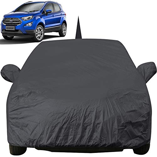 Autofact Ecosport Dustproof Car Cover with Mirror & Antenna Pockets, Grey Color, Taffeta Polyster,Triple Stitched, Compatible with Ford Ecosport Car Cover (2013 to 2022), Ecosport Car Accessories - Image 1