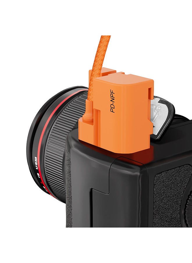 ZGCINE DT-NPF D-Tap to NPF Dummy Battery Braided Cable DC Coupler Accessory for Monitors/ LED Video Light/ Microphone/ Wireless Transmitter Receiver  - Image 5