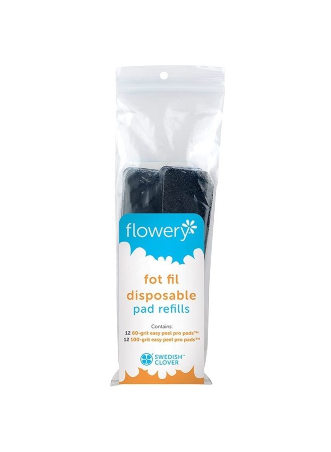 Foot File Easy Peel Pro Pad, Disposable Replacement Adhesive Pad for D-Files - Combo Pack 24 pcs
