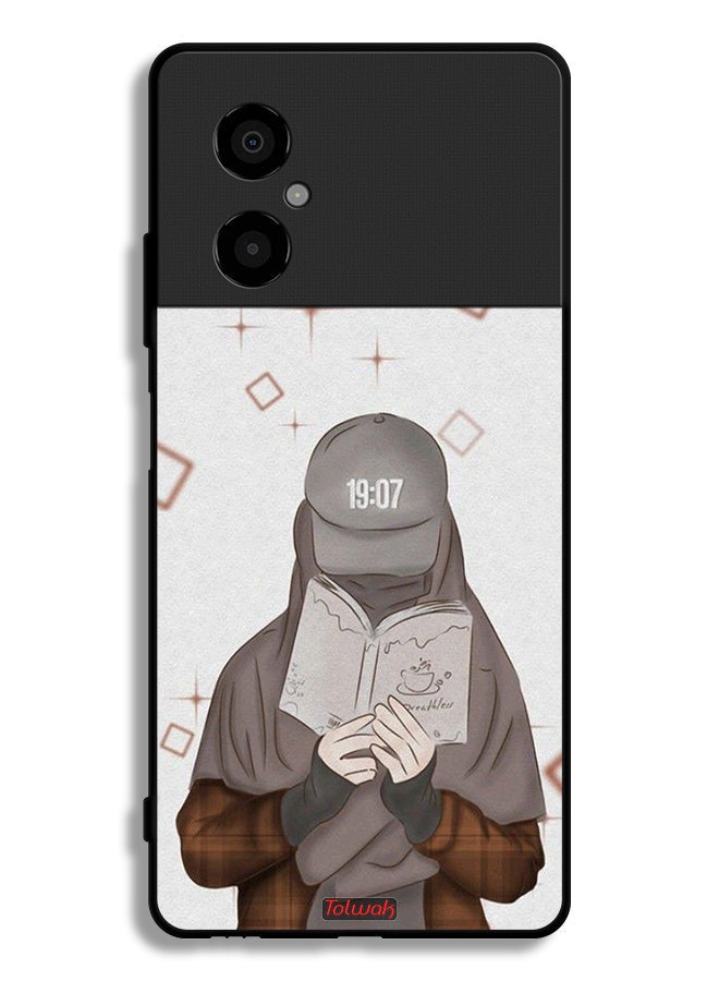 Tolwak Xiaomi Poco M4 5G Protective Case Cover Girl Reading Art - Image 2