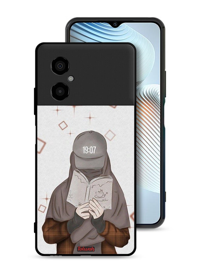 Tolwak Xiaomi Poco M4 5G Protective Case Cover Girl Reading Art - Image 1