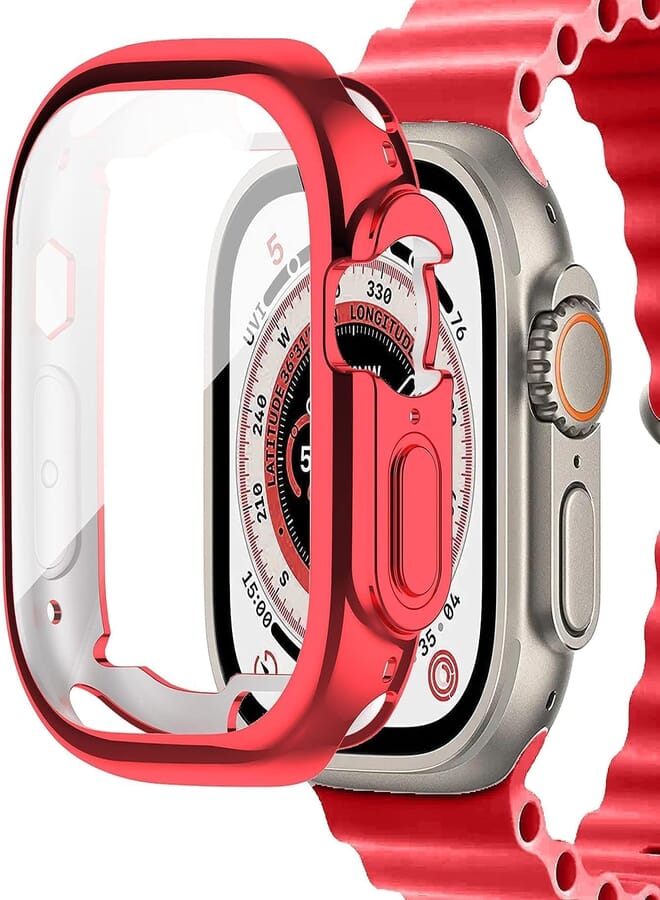 Next Next store Apple Watch Ultra Case 49mm, Full Coverage [Anti-Scratch] Soft TPU Protective Cover Compatible with iWatch Series 8 Ultra 2022 (Red)