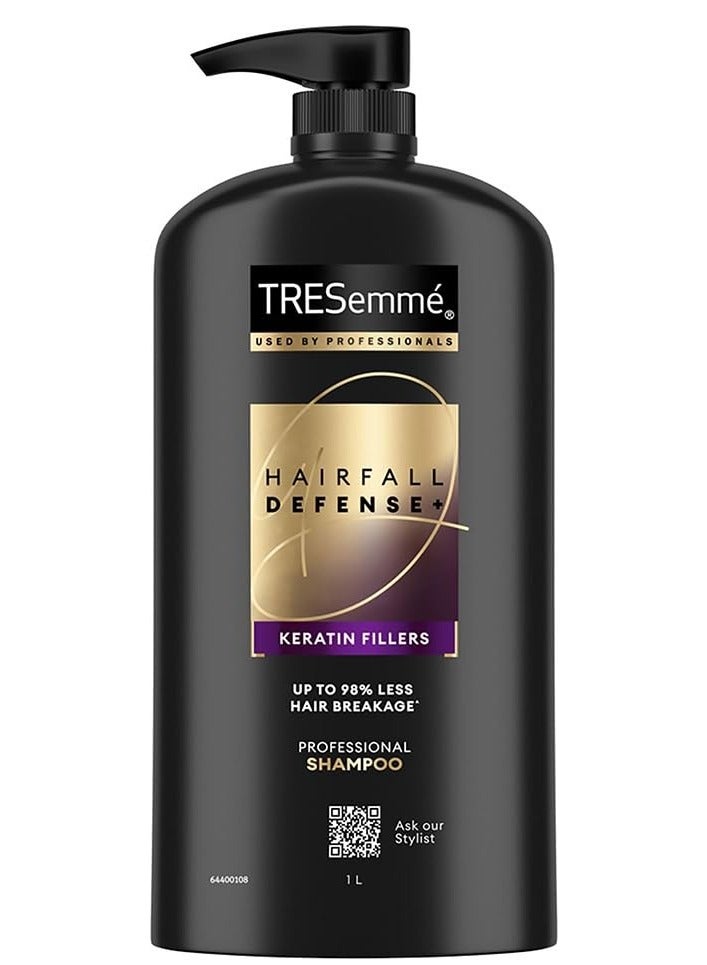 TRESemme Hair Fall Defence Shampoo With Keratin for Hair Fall Control and Longer Stronger Hair Anti Hairfall for Damaged Hair  1L