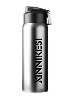 Thermal isulated Water Bottle 1000 ML 316 Stainless Steel Double Wall Vacuum insulated Water Bottles for Hot Cold Water Gym Bottle Flask Bottle XINNIKESI Silver.