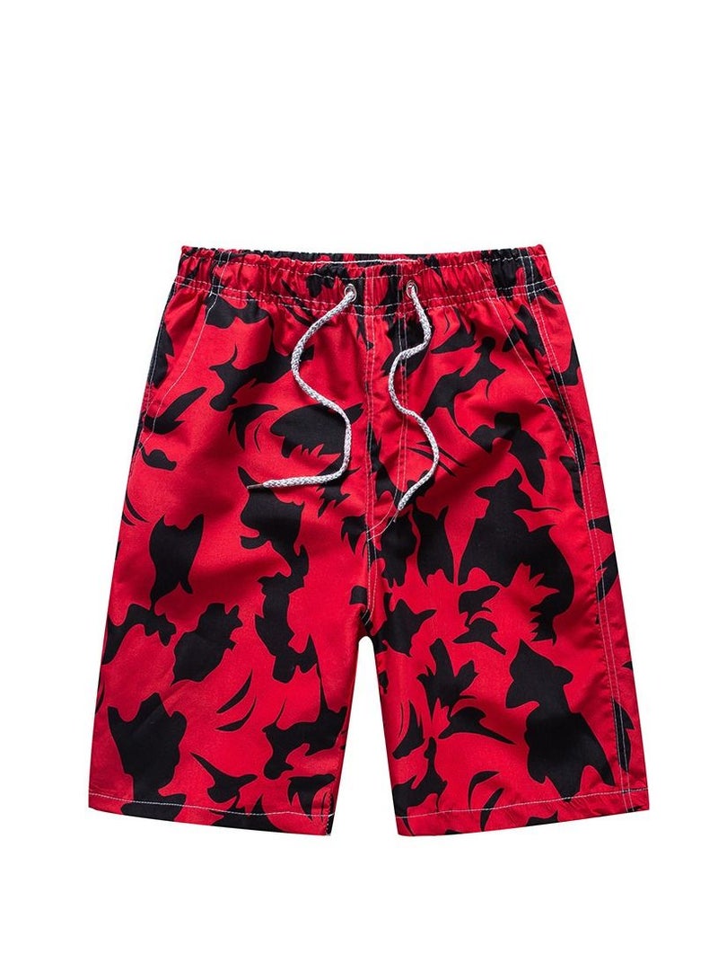 1-Piece Men Swim Beach Shorts Quick Dry Swimming Trunks Drawstring Surfing Board Shorts Loose Boxers Short Pants  - Image 1