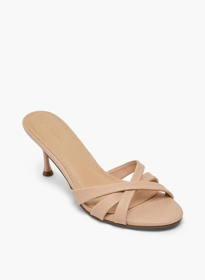 بابريكا Women Cross Strap Kitten Heel Sandals