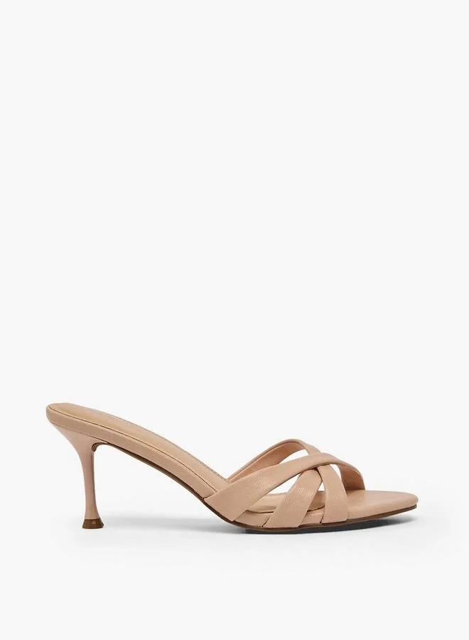 بابريكا Women Cross Strap Kitten Heel Sandals