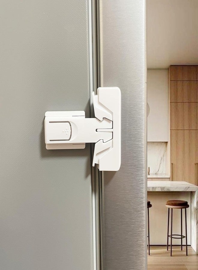SKOFRI 1Pack Fridge Locks for Kids, Child Proof Refrigerator Door Locks for Toddler and Baby Safety, Freezer Locks for Kids with Sticky Adhesive for RV Refrigerator, No Tools Required Childproof Locks - Image 1