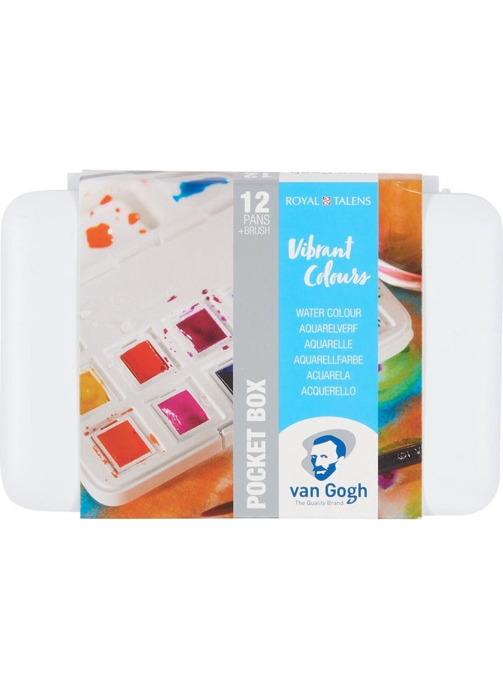 Talens - Van Gogh Tablet Watercolor Set 12 Colors Vibrant Colors - Image 1