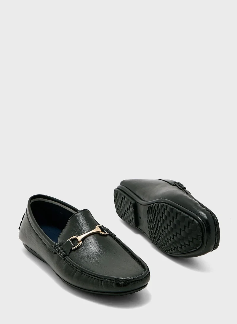 Robert Wood Metal Saddle Detail Moccasins