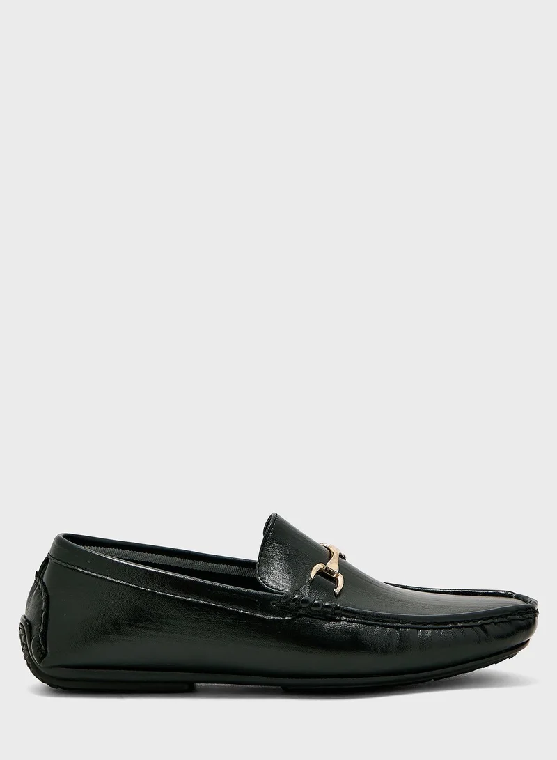 Robert Wood Metal Saddle Detail Moccasins