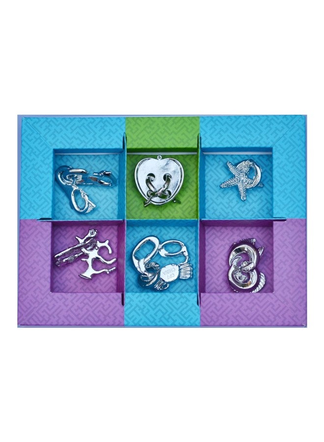 Alloy Series Unbuckle Unlock Intelligence Buckle Children's Educational Toys Mini 6-piece Set-Color:Small Six-piece Set - Image 4