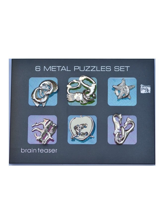 Alloy Series Unbuckle Unlock Intelligence Buckle Children's Educational Toys Mini 6-piece Set-Color:Small Six-piece Set - Image 3