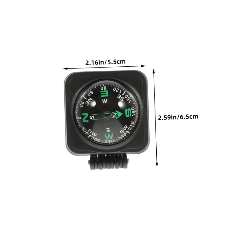 3Pcs Black Adjustable Vehicle Compass for Car Boat Motorcycle Dashboard Navigation - Image 3