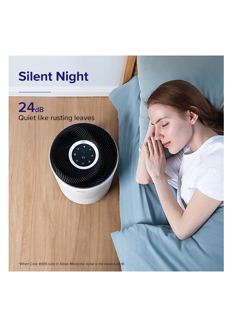 LEVOIT Core 400S Smart WiFi Air Purifier Effective Range 83 m² PM2.5 Laser Dust Sensor Air Quality Core 400S White - Image 3
