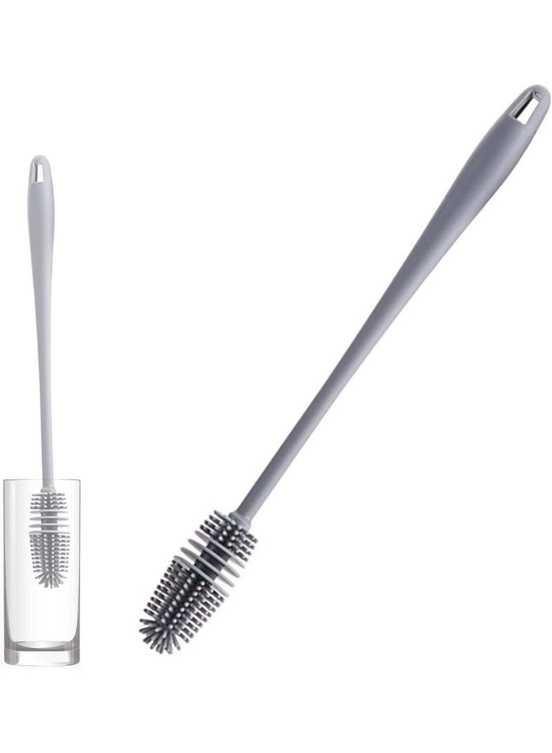 Soft silicone baby bottle and sippy cup cleaning brush with a long handle – a deep cleaning tool for bottles, sippy cups, water bottles, and thermoses – non-abrasive and hygienic for everyday use - Image 1