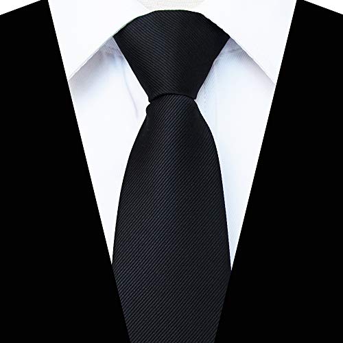JEMYGINS Black Pre-tied Tie Adjustable Necktie for Business and Wedding (1) - Image 2