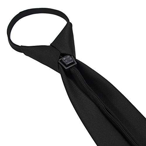 JEMYGINS Black Pre-tied Tie Adjustable Necktie for Business and Wedding (1) - Image 3