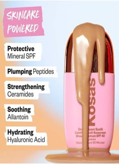 Kosas Kosas DreamBeam Mineral Sunscreen SPF 30 – Sunlit ,Silicone-Free with Ceramides & Peptides, 40ml  - Image 4