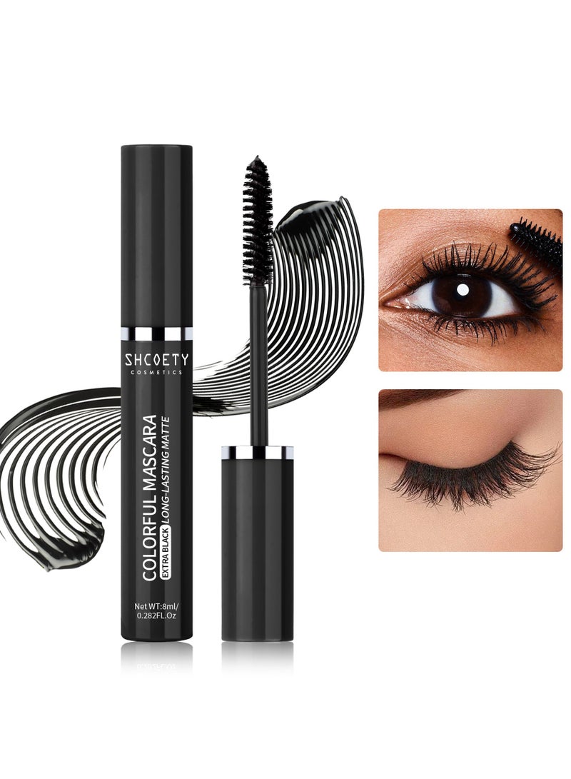 SHCOETY ماسكارا للنساء مقاومة للعرق تدوم طويلاً مقاومة للماء سوداء - Image 1