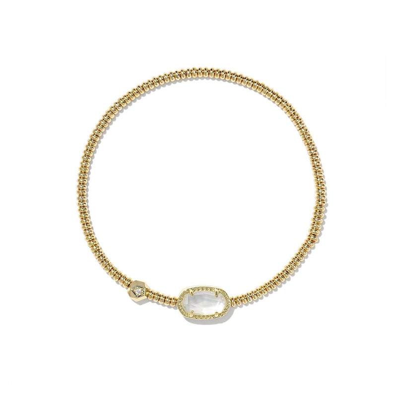 Kendra Scott Grayson Stretch Bracelet, 14k Gold Plated Brass, Mother-of-Pearl, Fashion Jewelry for Women - Image 1