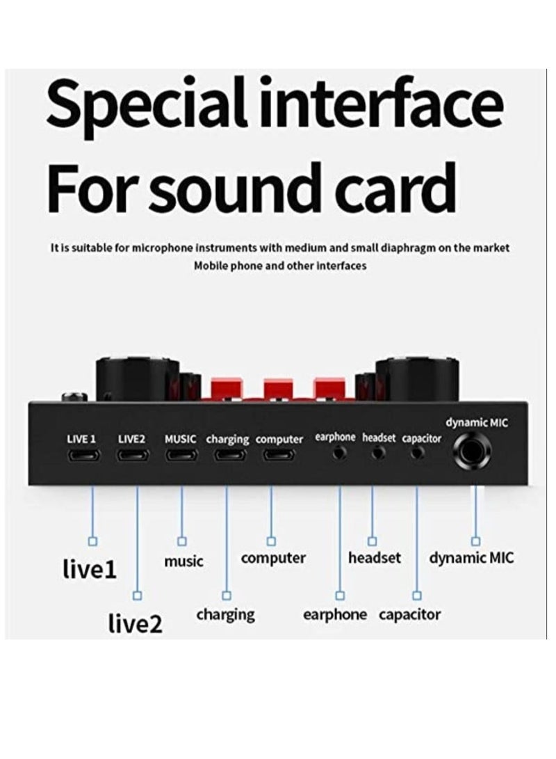 ELTRAZONE Live Streaming Sound Adapter Phone Laptop Microphone Multi-Function High Sound Quality Intelligent Compatibility Sound Adapter - Image 2