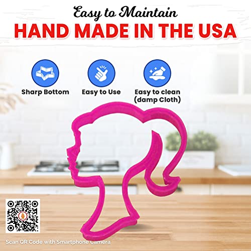 CookieCutter.com CookieCutterCom Doll Head Cookie Cutter 4 Inch - Hand Made in the USA - Color may vary - Image 4