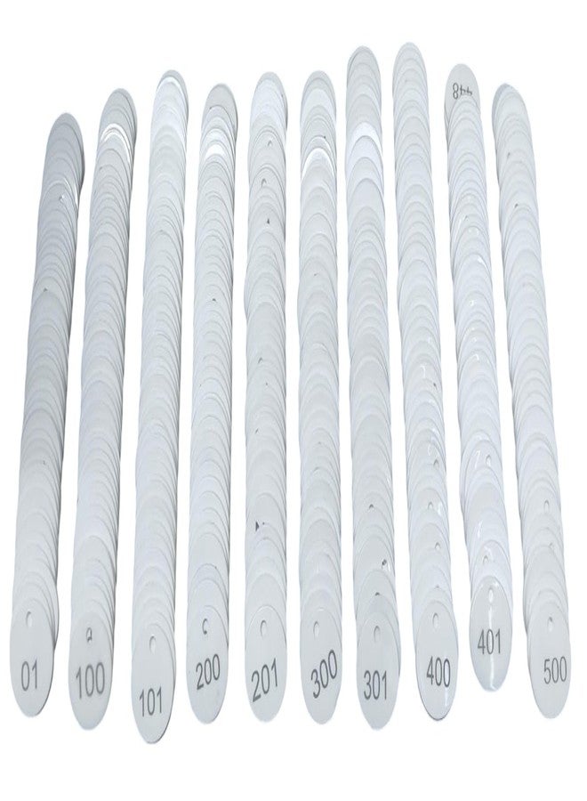 MOREL Embossed White Plastic Round Shape Token Coin with Hole USE for Shop, Board Games, Stores, House, School.|1 to 500 Numerical Coins. - Image 1