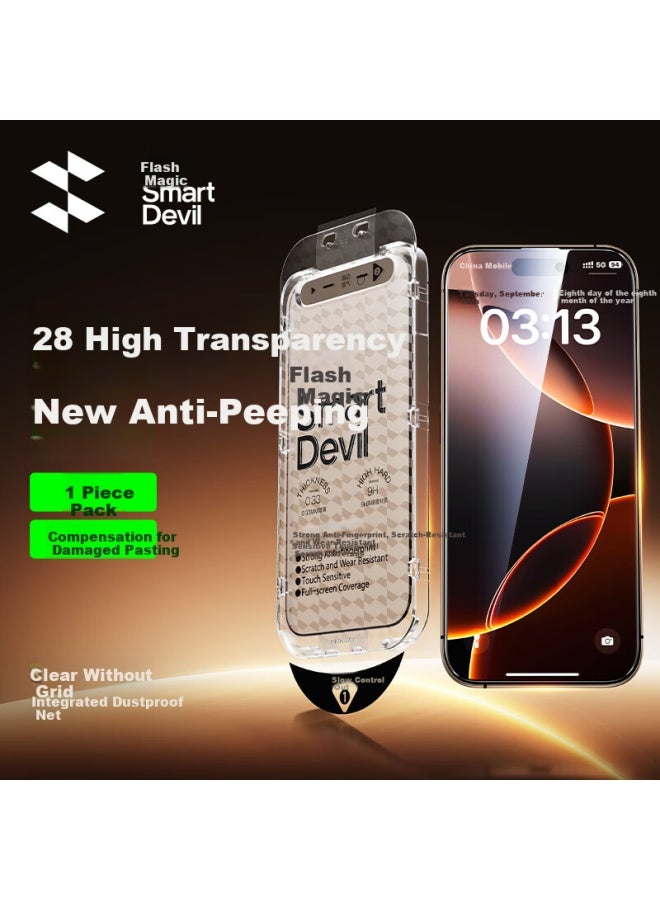 Smartdevil Apple 16/15 Anti-peeping Tempered Glass Screen Protector For Iphone 16/15 Full Screen Coverage Anti-explosion Anti-drop Left And Right Privacy Protection Dust-free Warehouse 1 Piece Luxury - Image 1