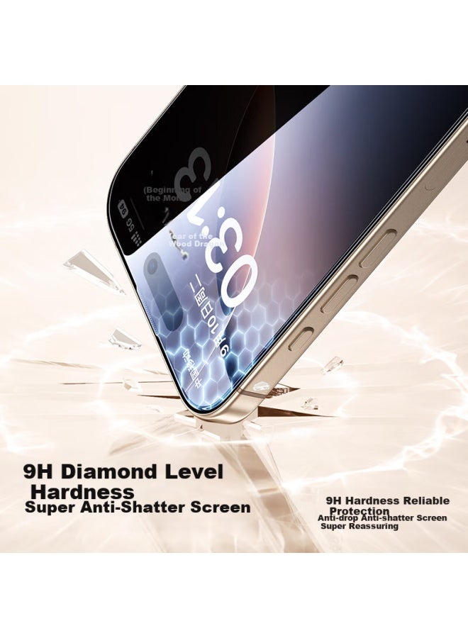 Smartdevil Apple 16/15 Anti-peeping Tempered Glass Screen Protector For Iphone 16/15 Full Screen Coverage Anti-explosion Anti-drop Left And Right Privacy Protection Dust-free Warehouse 1 Piece Luxury - Image 3