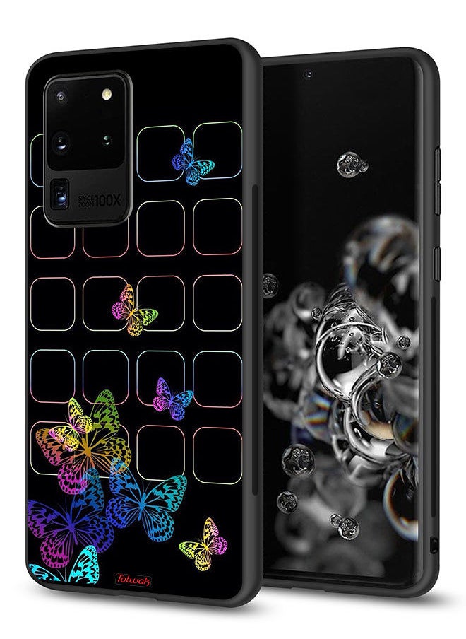 Tolwak - Samsung Galaxy S20 Ultra 5G Protective Case Cover Colorful Butterflies - Image 1