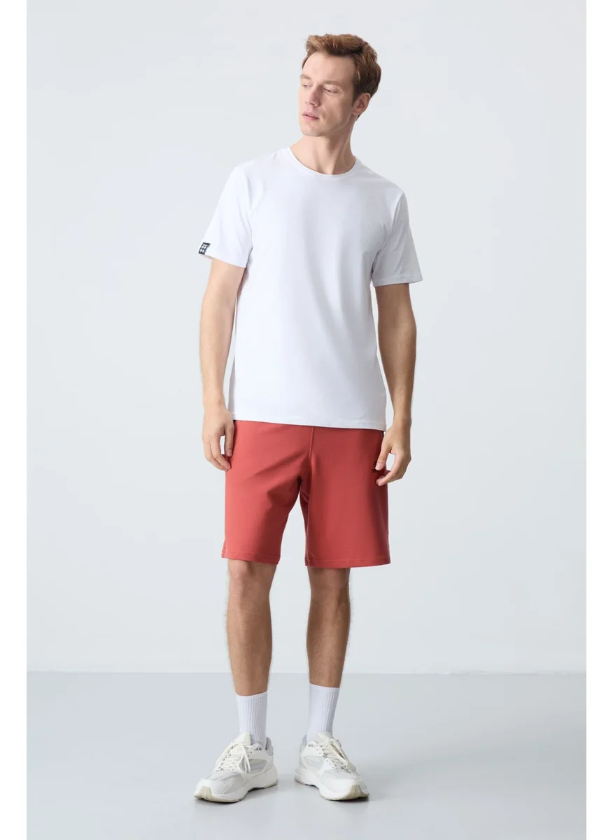 Tommy Life Tile Hidden Zipper Back Pocket Lace-Up Standard Pattern Men's Shorts - 81136