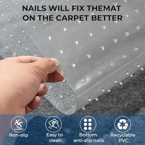 THAMIAO Pet Carpet Protector for Doorways - 14.9”x43.3” Clear Heavy-Duty PVC Scratch Guard | Waterproof, Non-Toxic, Cut-to-Fit Runner for Dogs & Cats (Stops Scratching, Stains) (Clear, 1 PC) - Image 3