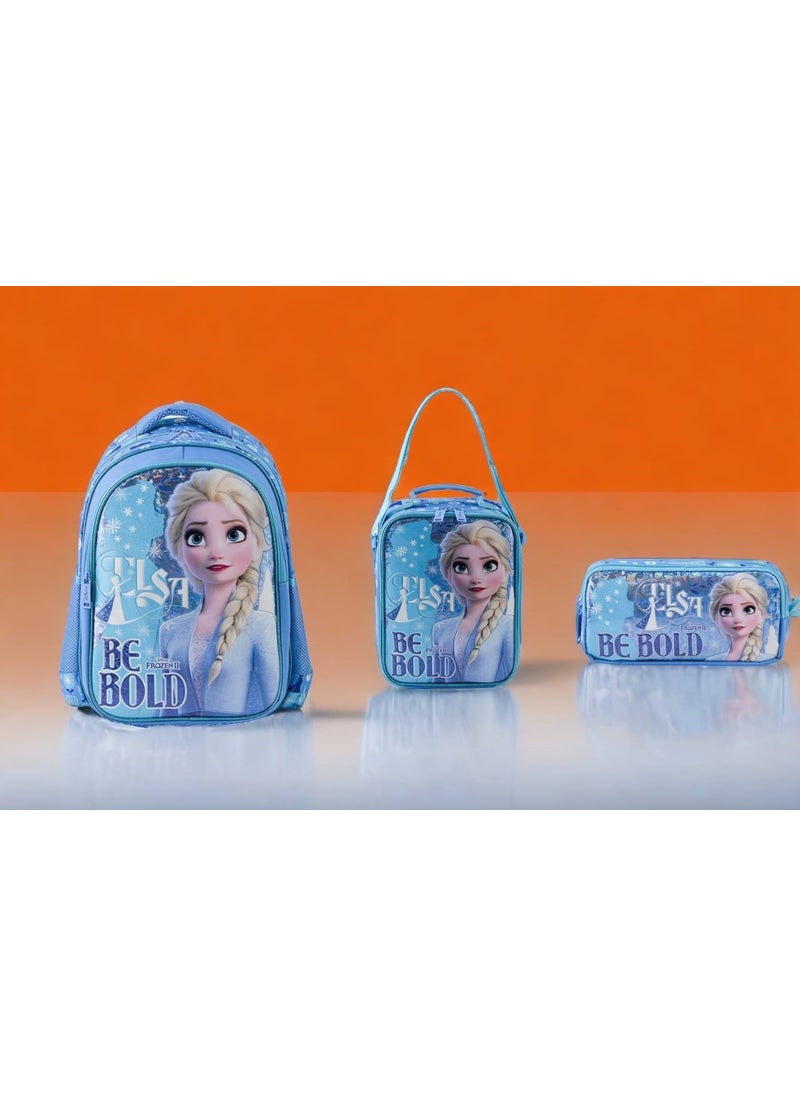 Frocx Frozen Primary School Bag Salto Be Bold, Lunchbox and Pencil Case  - Image 1