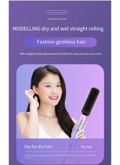 General Mini Ionic Straightening Comb – Travel-Friendly Straightener & Curler for Men/Women, Dual-Use Hair Styling Tool  - Image 3