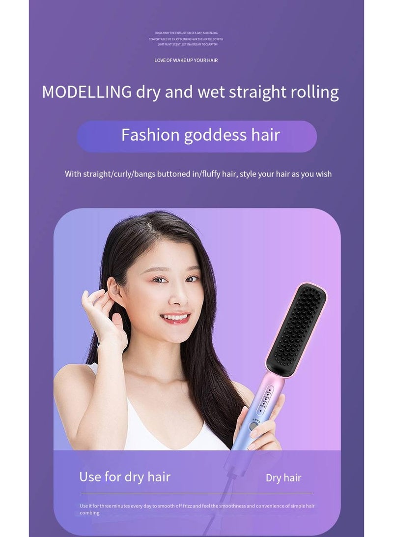 general Mini Ionic Straightening Comb – Travel-Friendly Straightener & Curler for Men/Women, Dual-Use Hair Styling Tool - Image 3