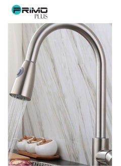 PRIMO PLUS 2 Spraying Mode Sink Faucet Silver, Pull Out Kitchen Faucets With 2 Spray Modes Silver  - Image 4