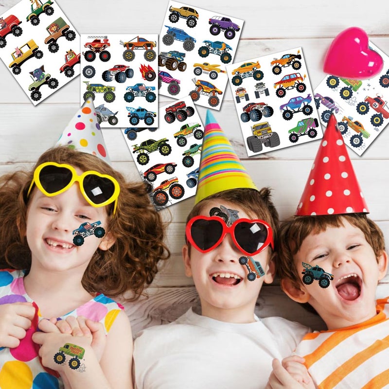 CHARLENT Monster Truck Temporary Tattoos for Kids Party Supplies - 10 Sheets Monster Truck Tattoos for Boys Birthday Party Favors Goodie Bag Fillers - Image 5