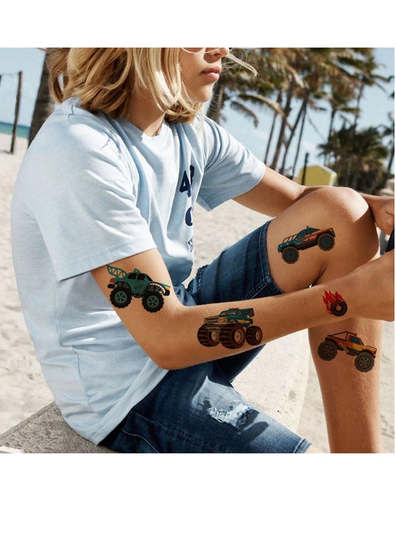 CHARLENT Monster Truck Temporary Tattoos for Kids Party Supplies - 10 Sheets Monster Truck Tattoos for Boys Birthday Party Favors Goodie bag fillers - Image 3