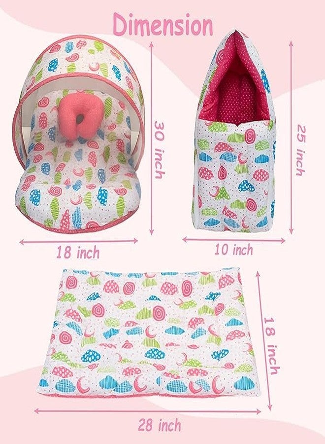 Infantbond by Fareto Newborn Baby Essentials Combo Set - 36 in 1 All-Season Hospital Care Kit for Newborns (0-6 Months) | Complete Baby Gift Set | Baby Products All New Born Combo (Pink Spiral) - Image 3