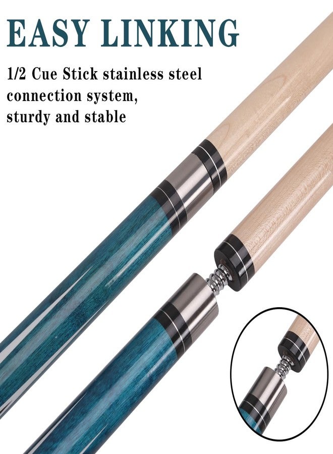 Teekerwan 58 Inch 19oz/20oz Maple Billiard Stick Pool Cue Set 13mm Tip, Hardwood Canadian Maple Professional Billiard Pool Cue Stick (19OZ with Case) - Image 3