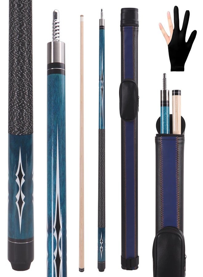 Teekerwan 58 Inch 19oz/20oz Maple Billiard Stick Pool Cue Set 13mm Tip, Hardwood Canadian Maple Professional Billiard Pool Cue Stick (19OZ with Case) - Image 1