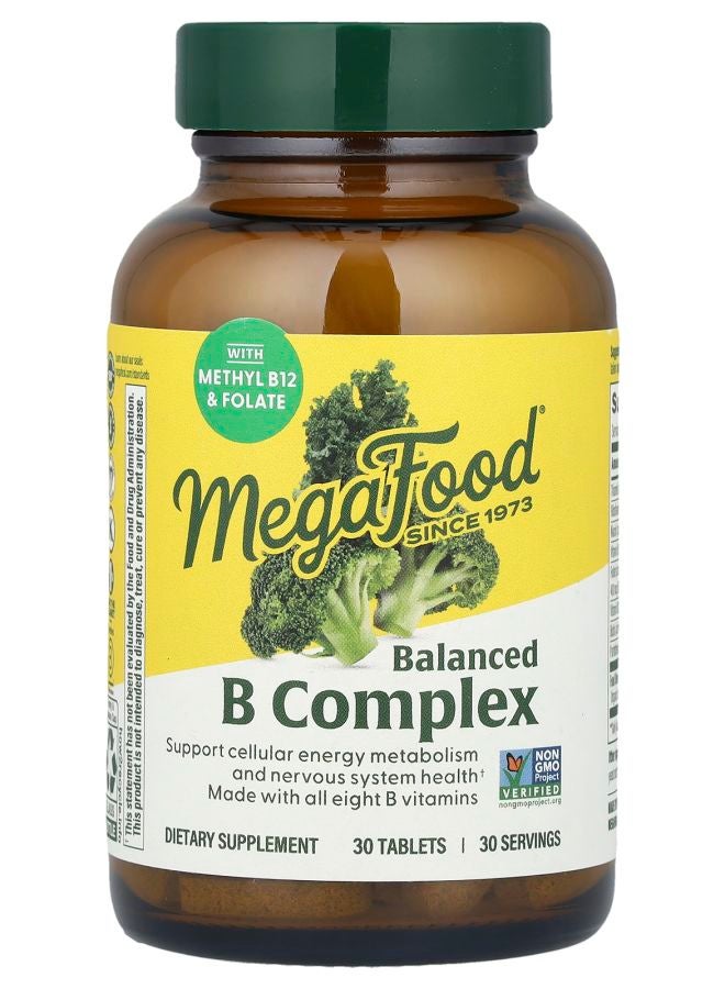 MegaFood Balanced B Complex 30 Tablets